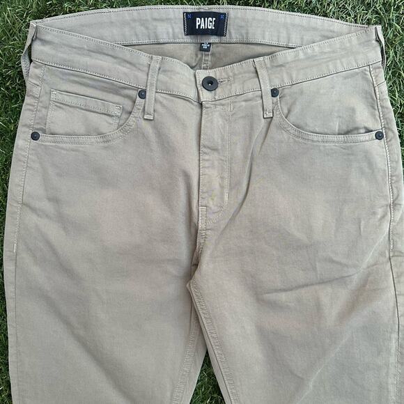 Paige Heritage Federal Slim Straight Denim Jean Iron Mountain Grey Khaki Pant 29 - Picture 4 of 10